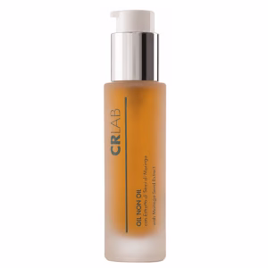 CRLAB Oil Non Oil Hair Treatment in translucent bottle with metallic and white pump