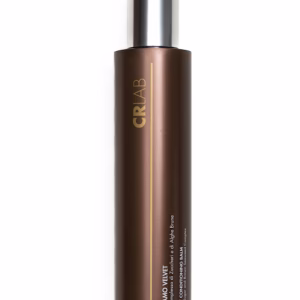 CRLab Velvet Conditioner in brown shiny bottle with silver metallic pump
